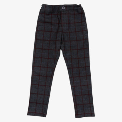 Vance Plaid Pant - Wine Plaid