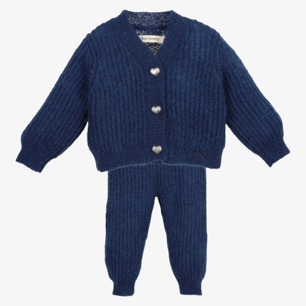 Lina Cardigan And Knit Pants - Navy