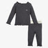 Rib Tee And Leggings - Grey Melange