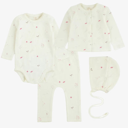 Rib Woodland 4 Piece Set - Blush
