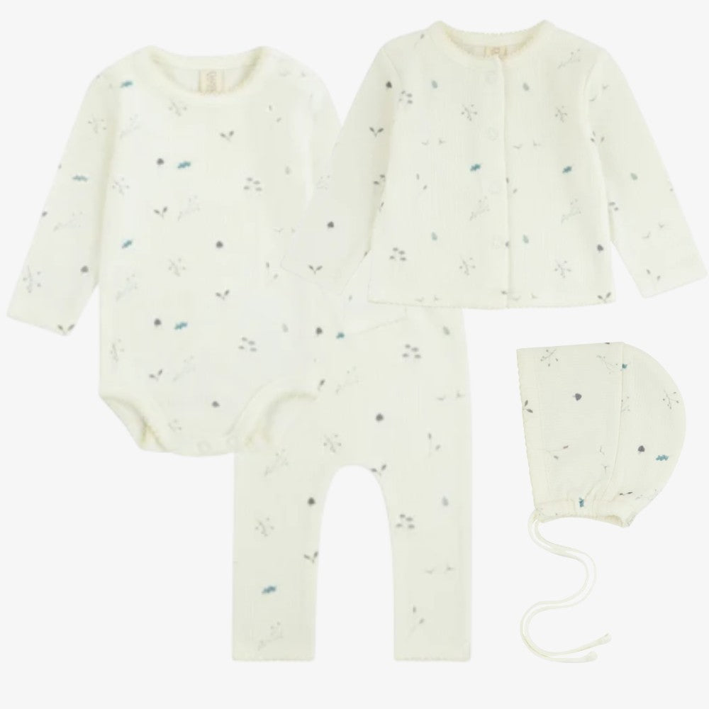 Rib Woodland 4 Piece Set - Slate