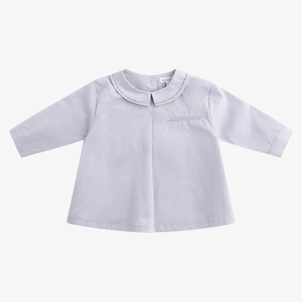 Shirt With Stitching - Blue