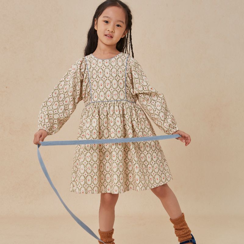 Kana Dress - Cream Sage