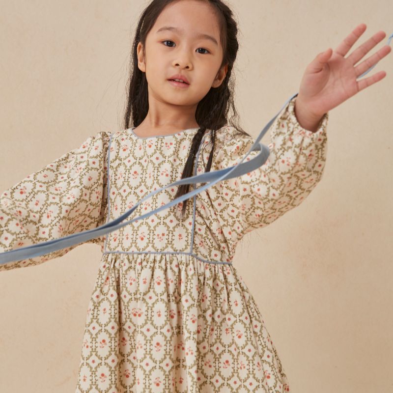 Kana Dress - Cream Sage
