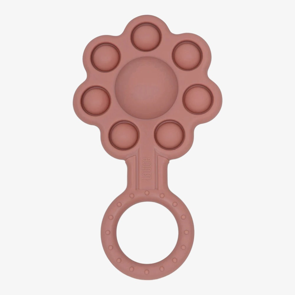 Pop-It Flower Rattle - Rosewood