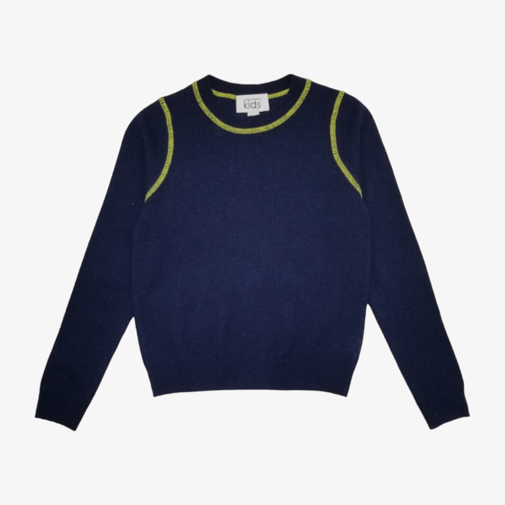 Autumn Cashmere Knit Sweater - Navy/sugar