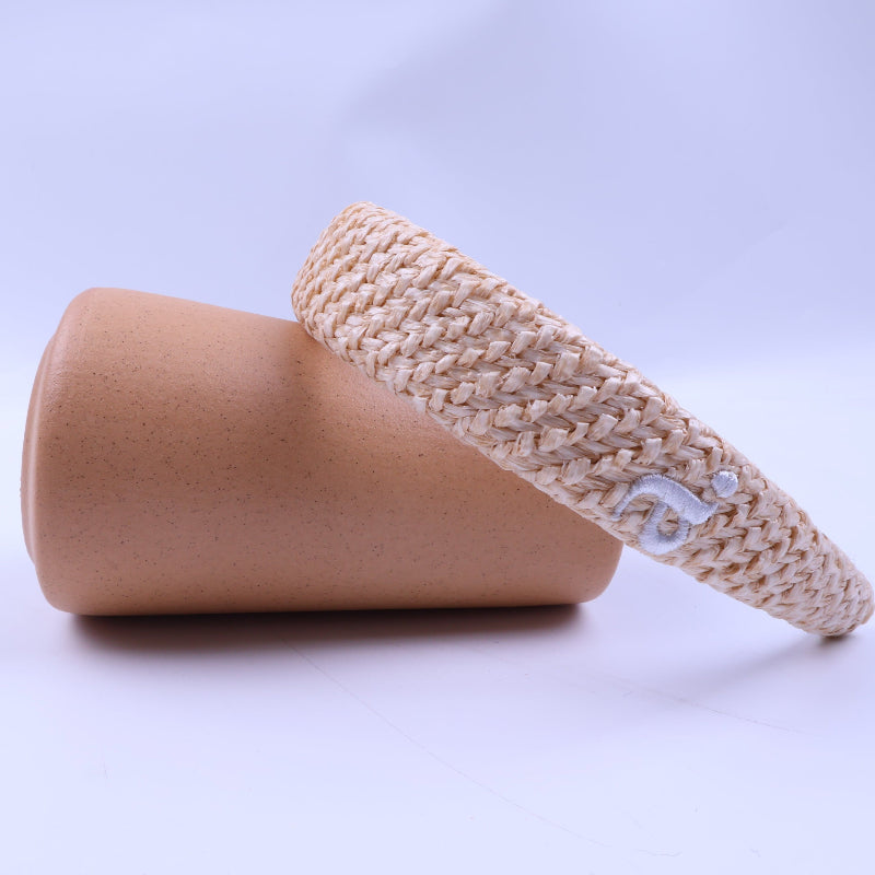 Woven Logo Headband - Tan