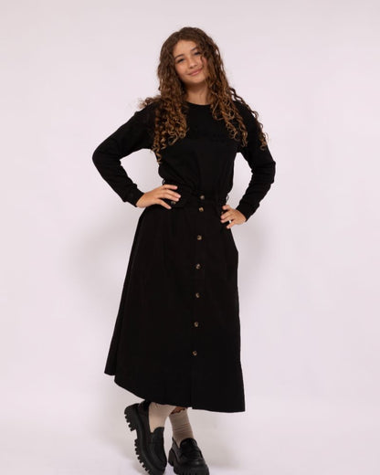 Button Skirt - Black