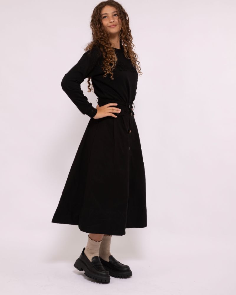 Button Skirt - Black