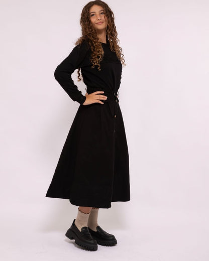 Button Skirt - Black