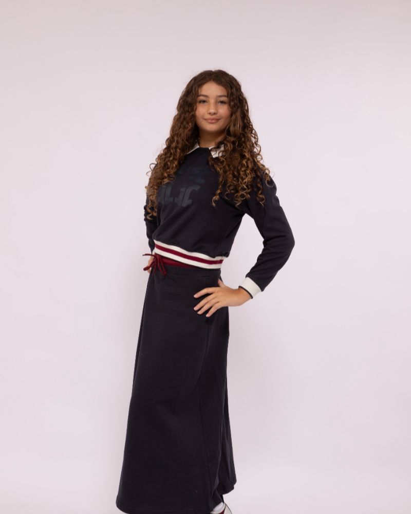Signature Maxi Sweat Skirt - Navy