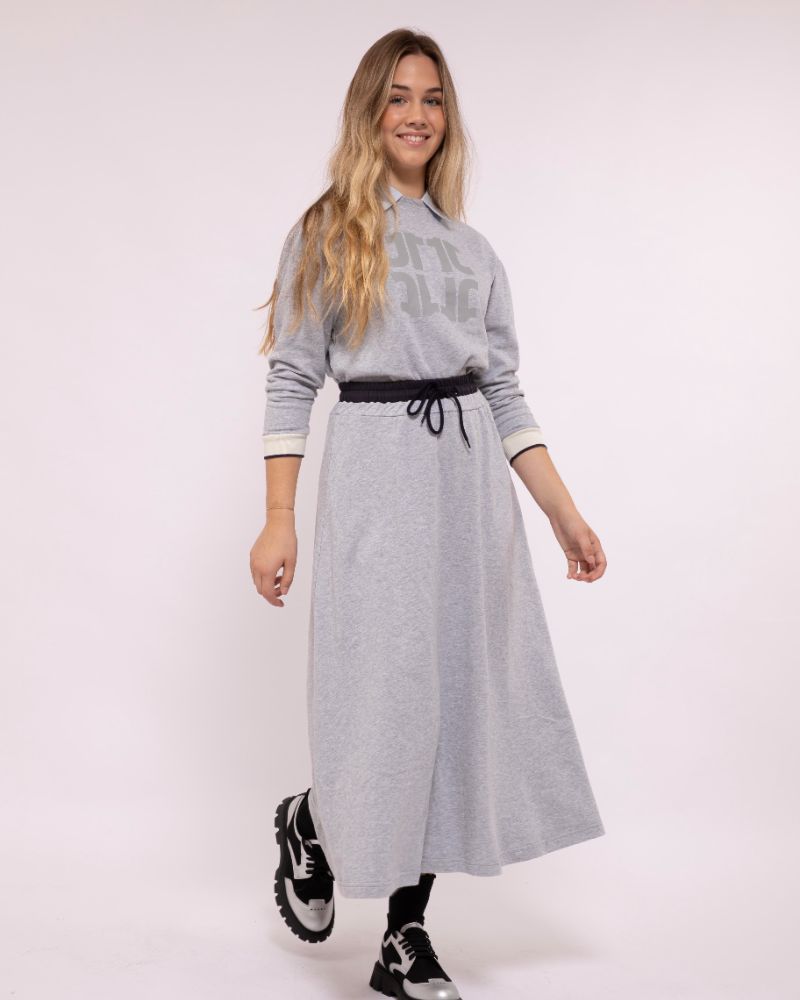 Signature Maxi Sweat Skirt - Grey