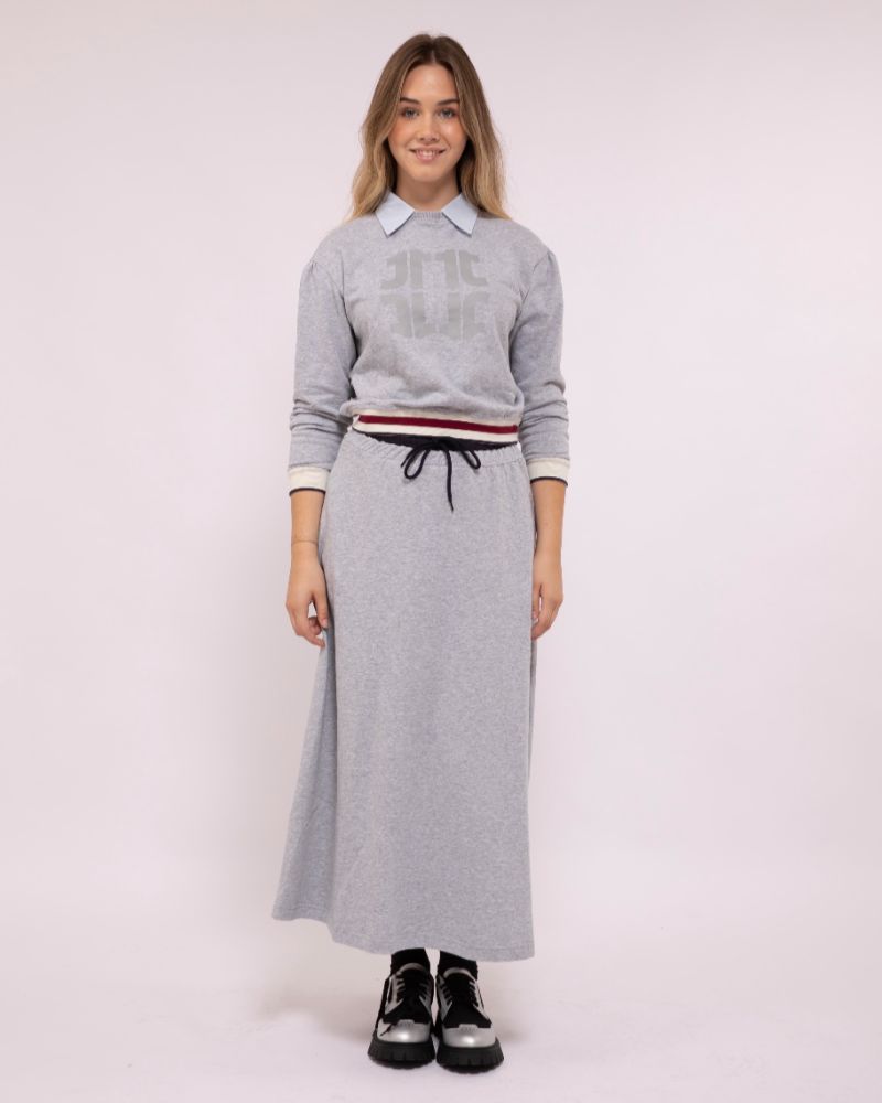 Signature Maxi Sweat Skirt - Grey