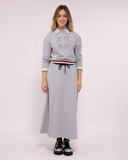 Signature Maxi Sweat Skirt - Grey