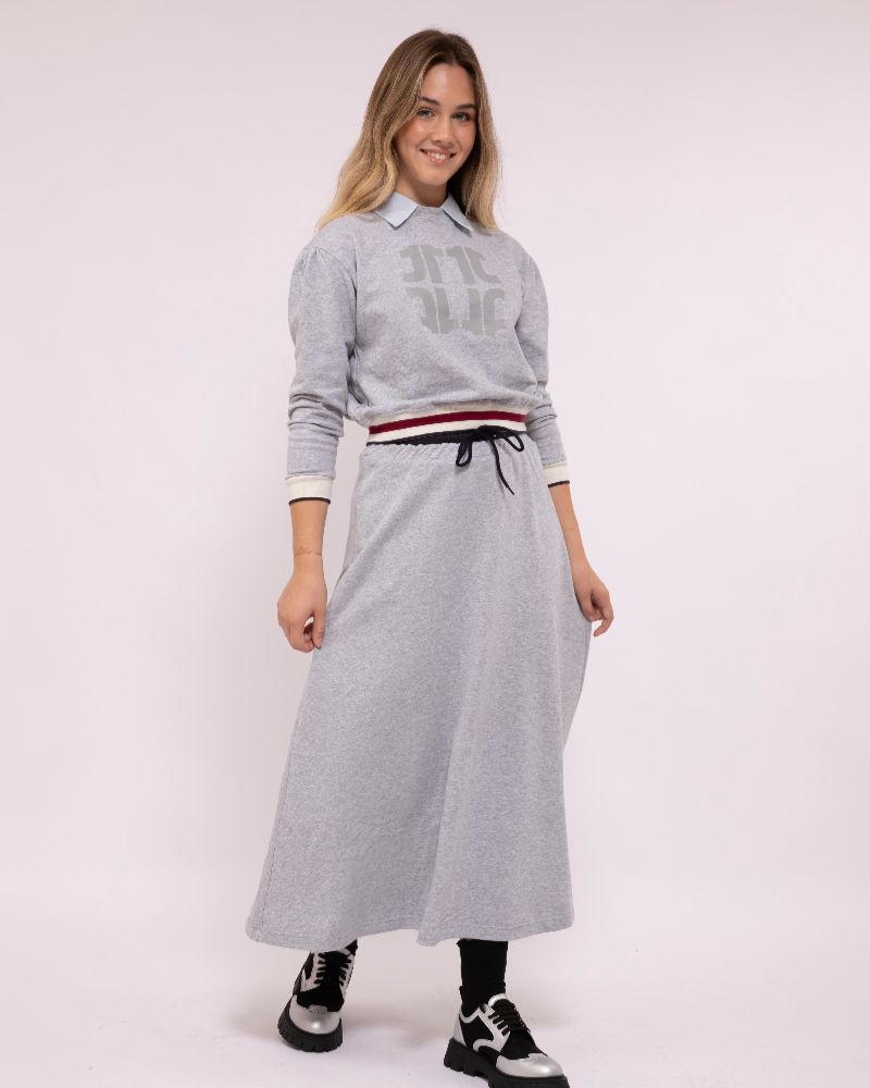 Signature Maxi Sweat Skirt - Grey