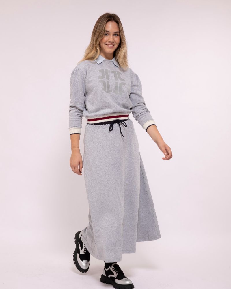 Signature Maxi Sweat Skirt - Grey