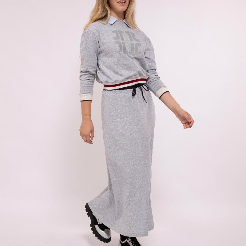 Signature Maxi Sweat Skirt - Grey