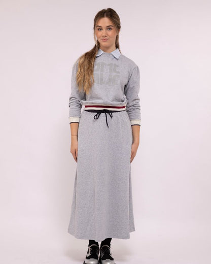 Signature Maxi Sweat Skirt - Grey