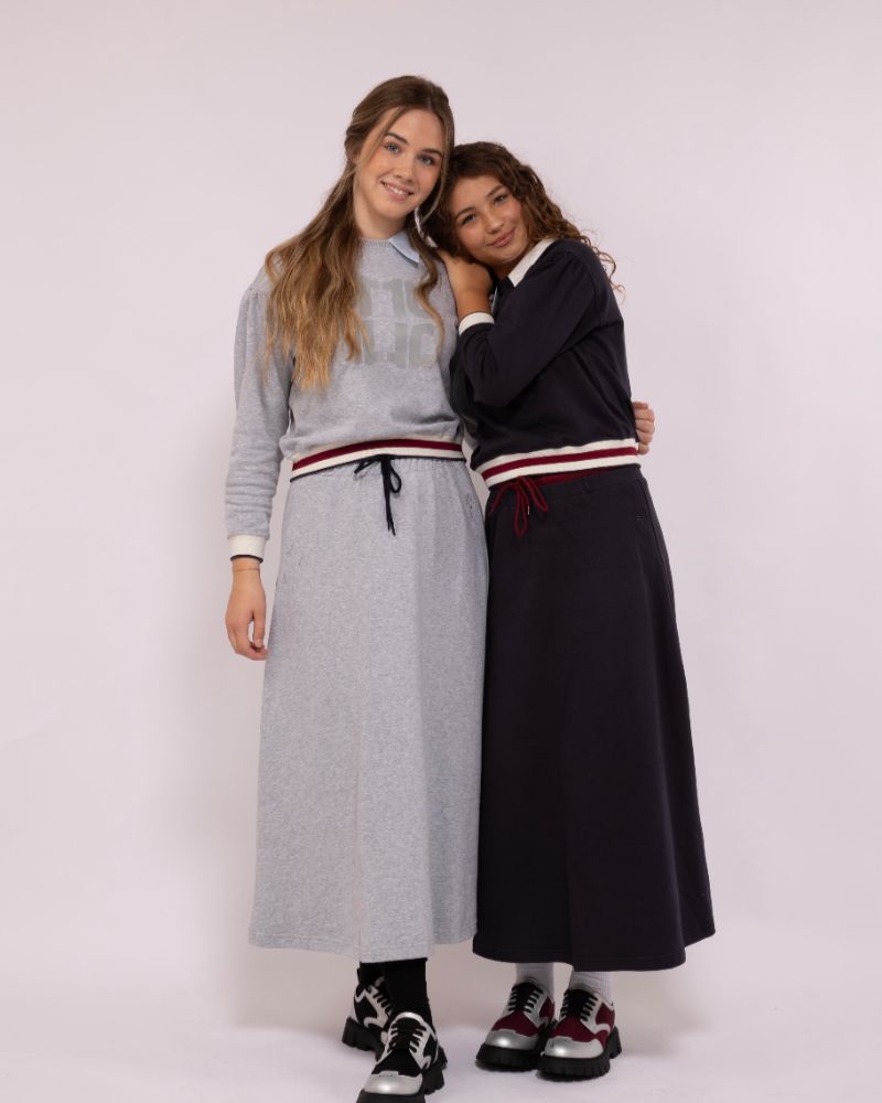 Signature Maxi Sweat Skirt - Navy