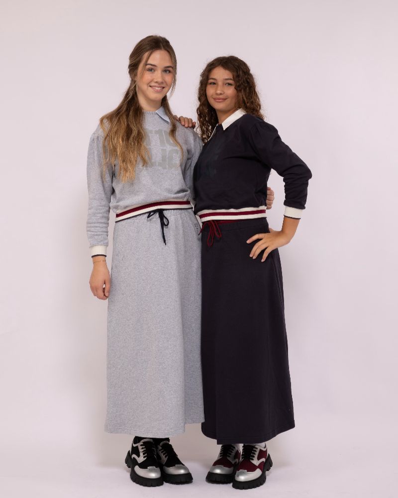Signature Maxi Sweat Skirt - Navy