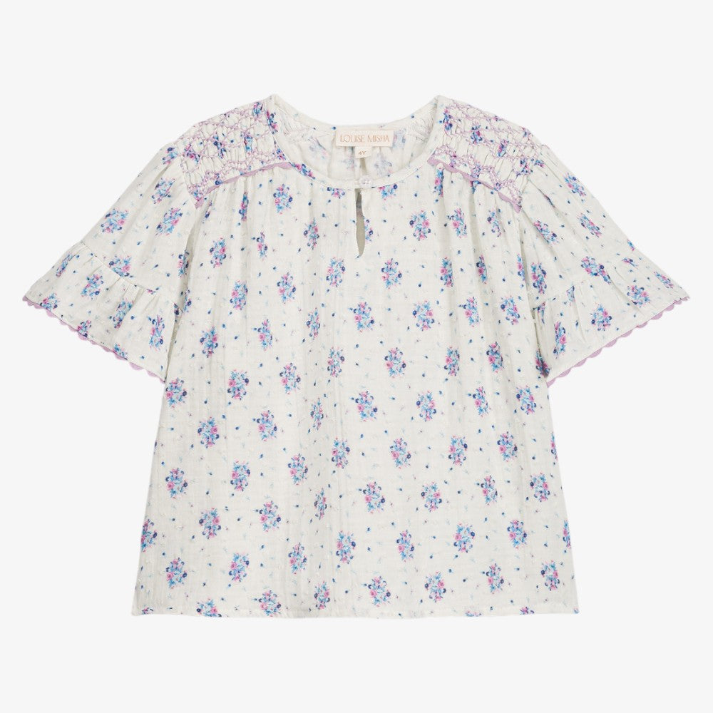 Floral Shirt And Bloomer - Cream