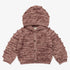 Hooded Popcorn Cardigan - Affogato