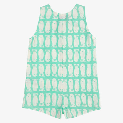 Lucky Fish Romper - Light Green