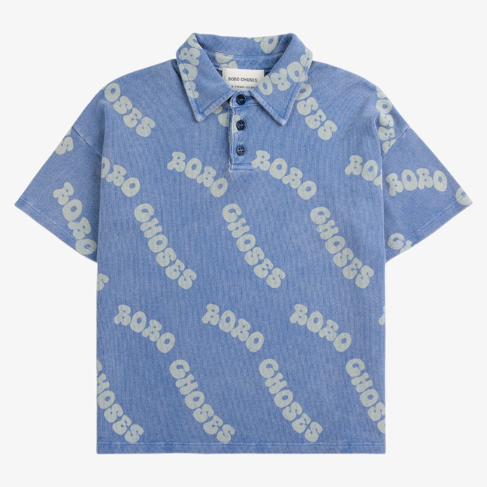 Wavy Polo Shirt - Blue