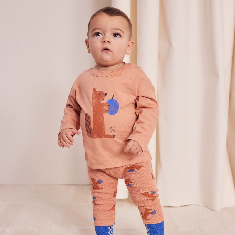 Squirrel Leggings - Light Brown