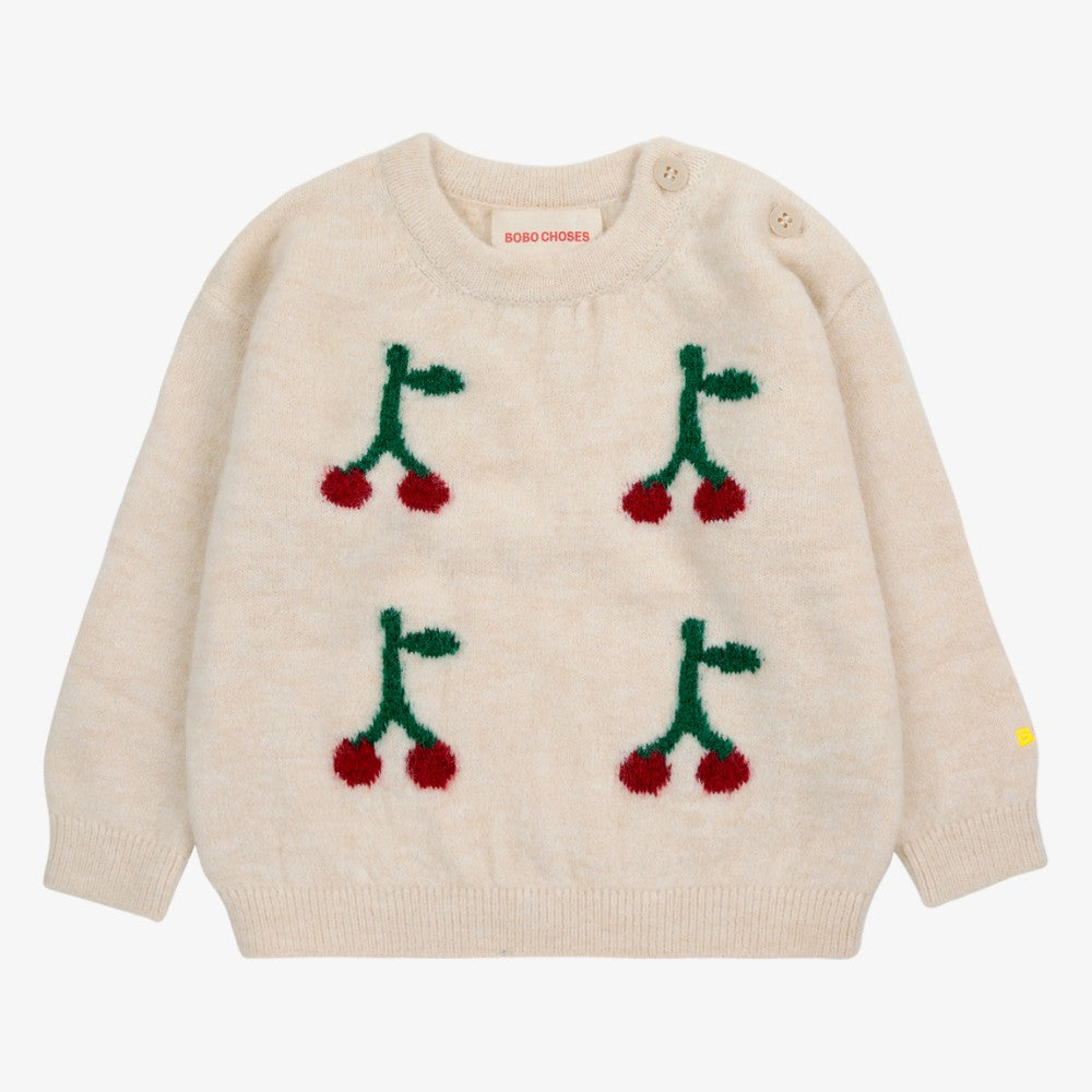 Cherry Sweater - White