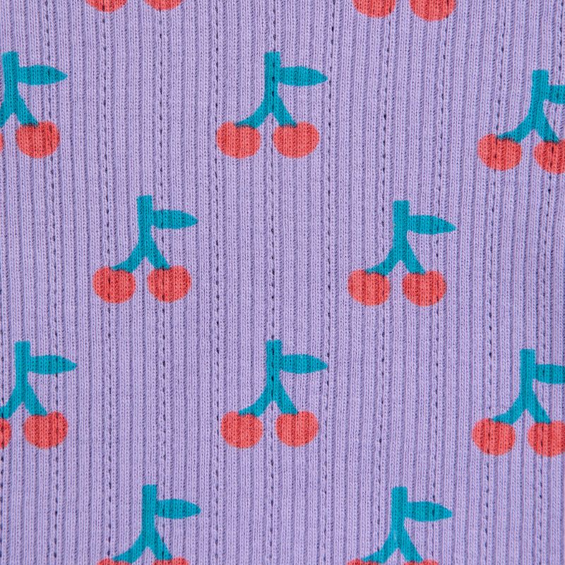 Cherry Print Turtleneck - Lavender