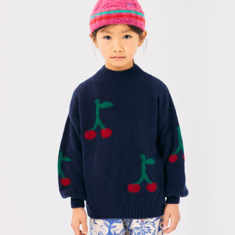 Cherry Turtleneck - Navy Blue