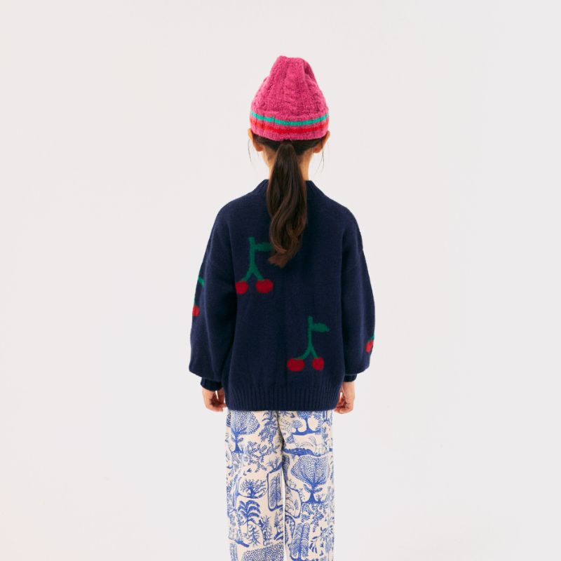 Cherry Turtleneck - Navy Blue