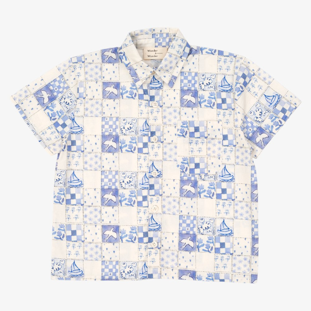Printed Shirt - Vintage Blue