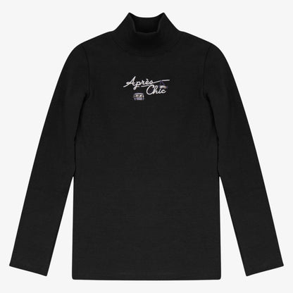 Apres Chic Mockneck - Black &amp; Purple