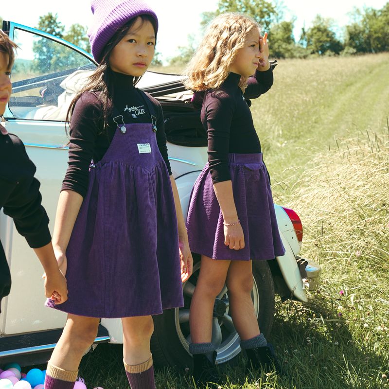 Apres Chic Mockneck - Black &amp; Purple