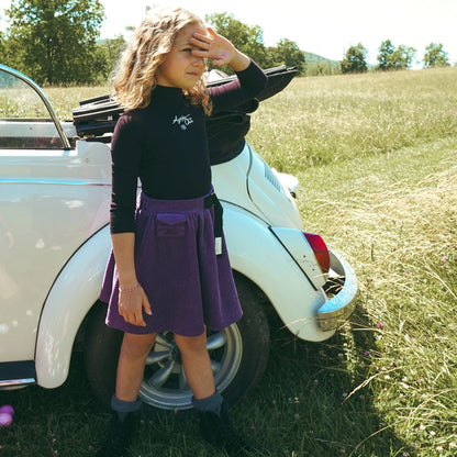 Apres Chic Mockneck - Black &amp; Purple