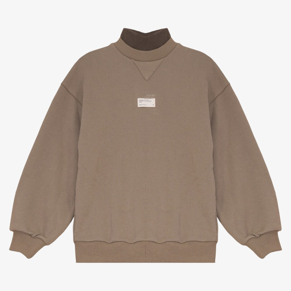 Mockneck Sweatshirt - Taupe