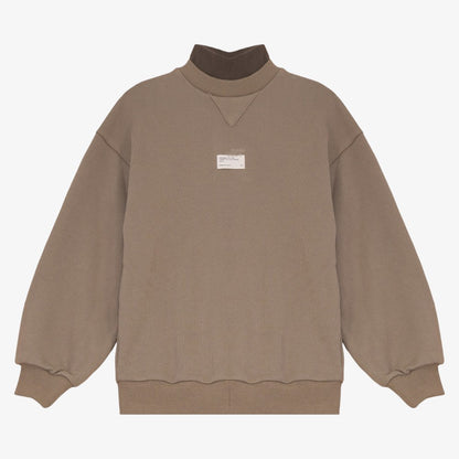 Mockneck Sweatshirt - Taupe