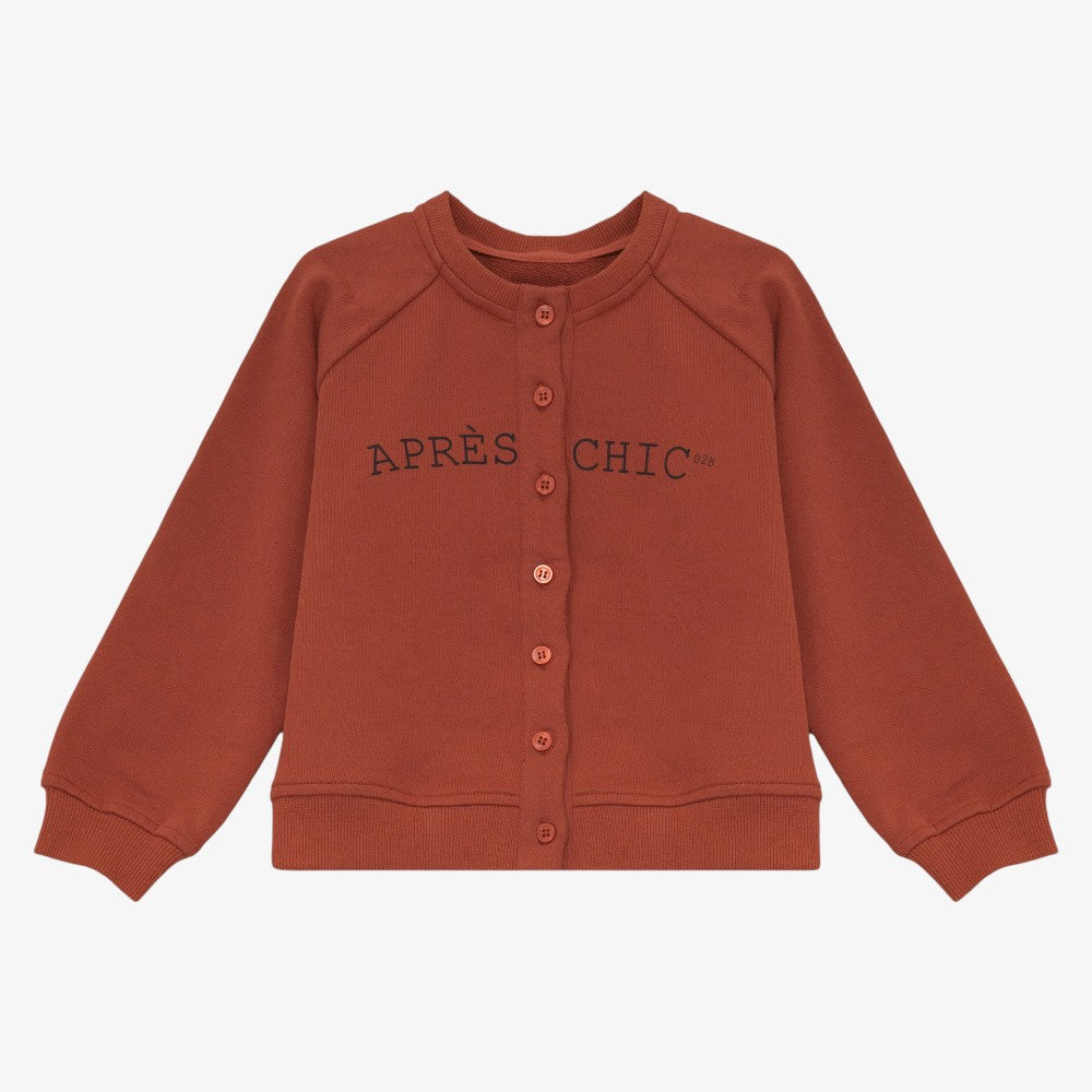 Sweat Cardigan - Rust
