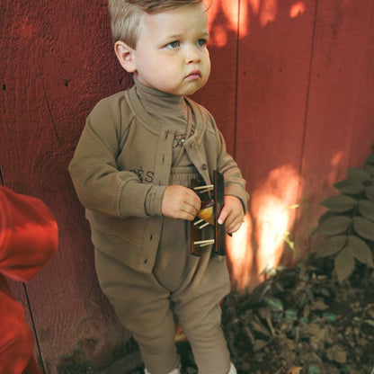Sweat Cardigan - Taupe