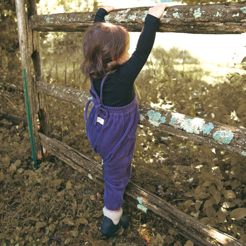 Corduroy Romper - Purple