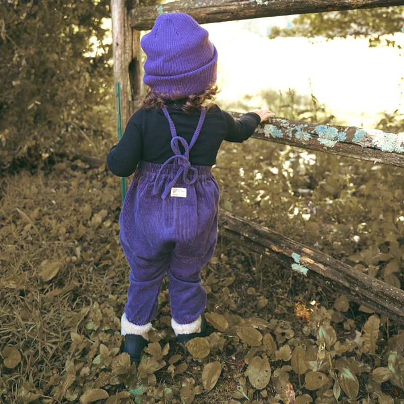 Corduroy Romper - Purple