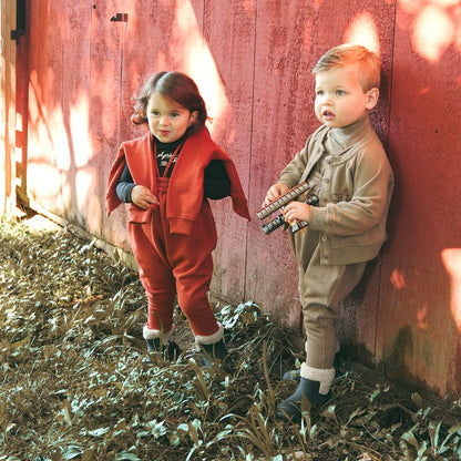 Corduroy Romper - Rust