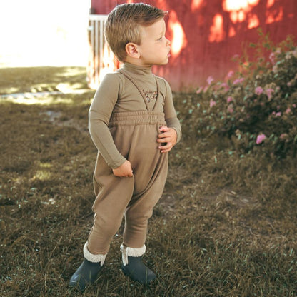 Corduroy Romper - Taupe