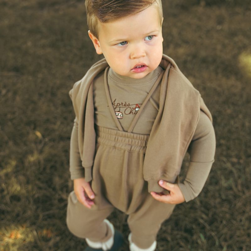 Corduroy Romper - Taupe