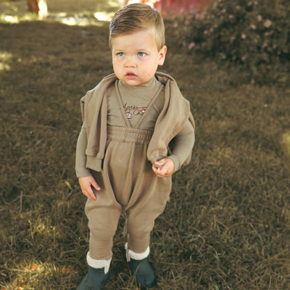 Corduroy Romper - Taupe