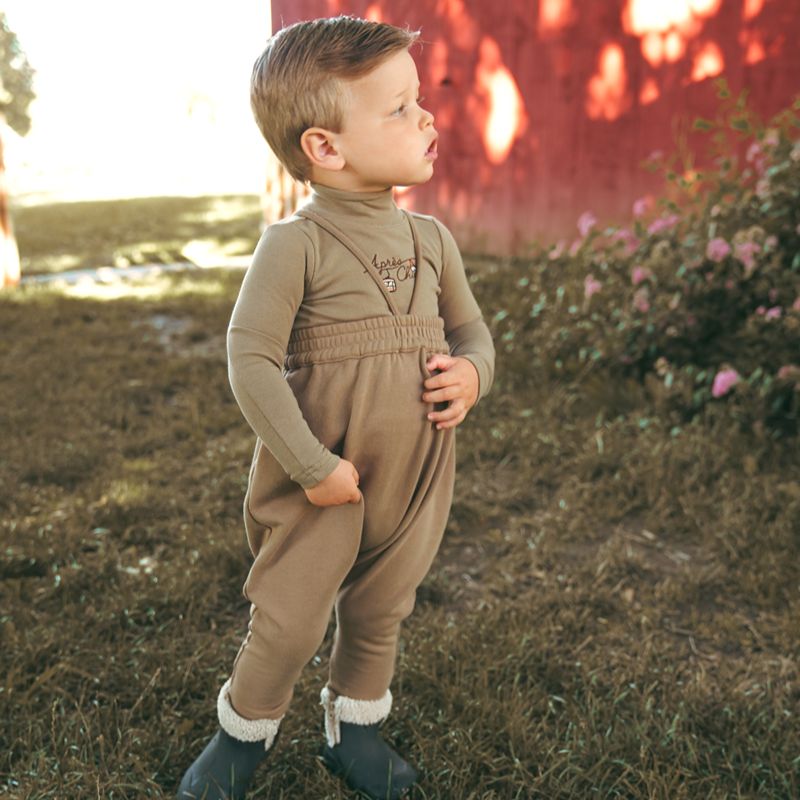 Corduroy Romper - Taupe