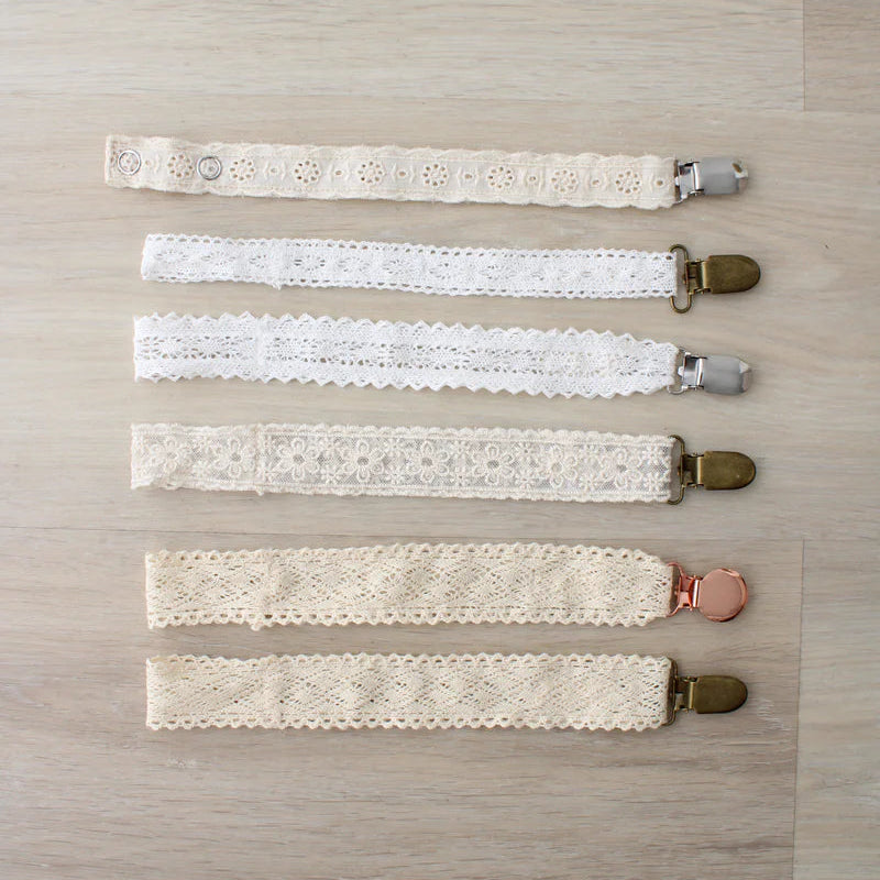Vintage Paci Clip - White