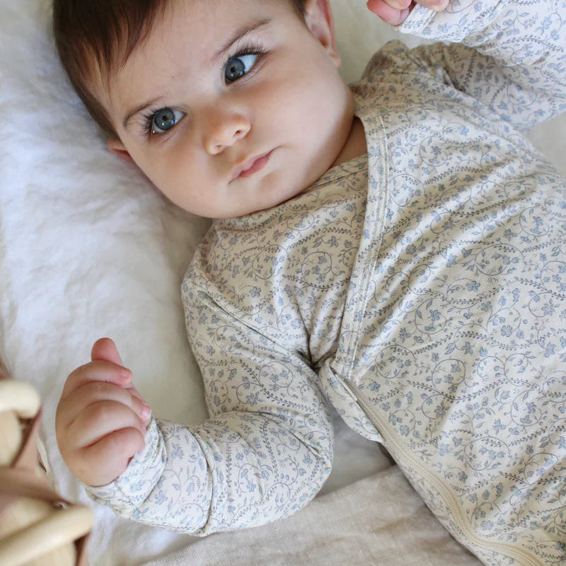 Bamboo Wrap Footie - Bluebell Heirloom